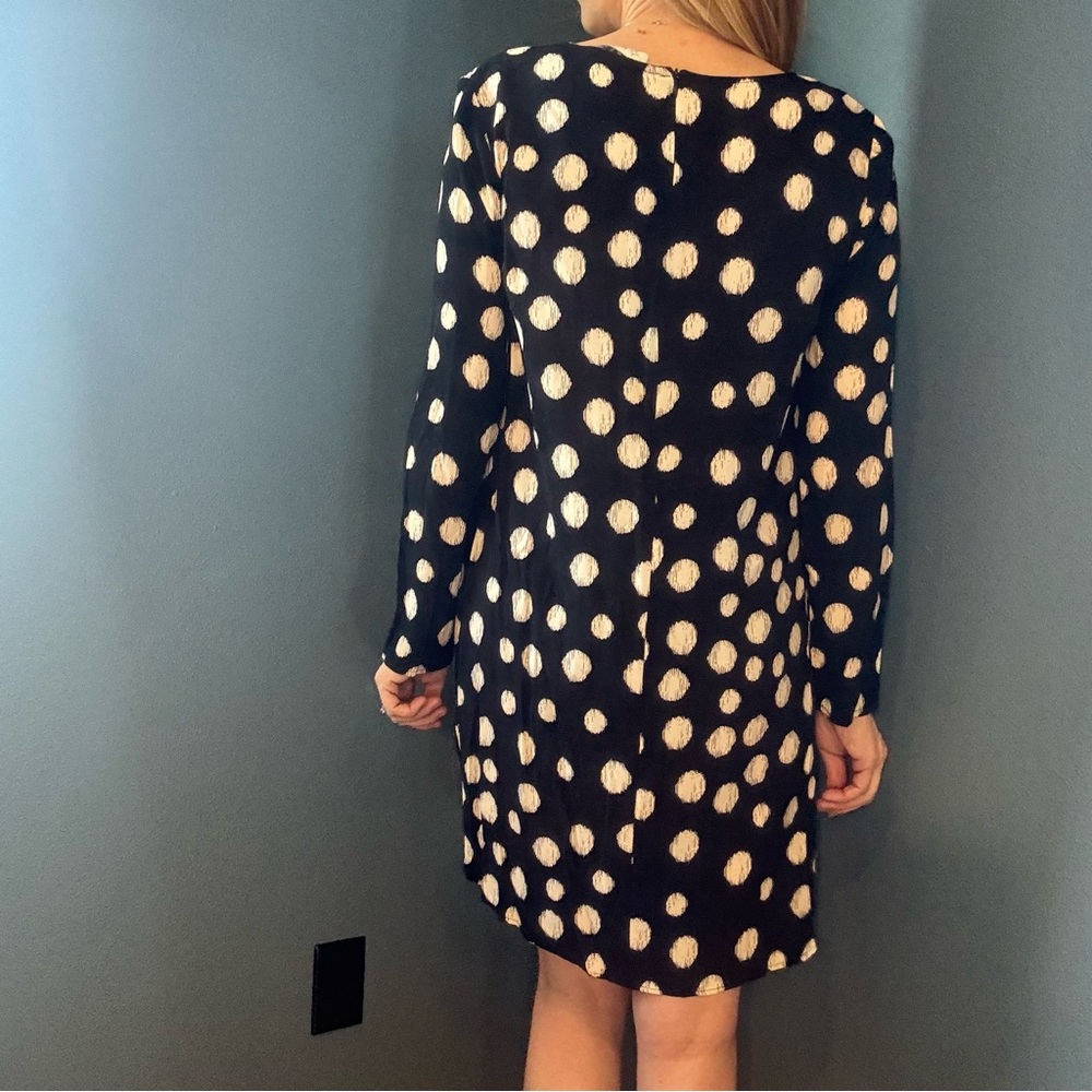 Wayf Black & White Polka Dot Long Sleeve Dress size Large - Picture 5 of 10